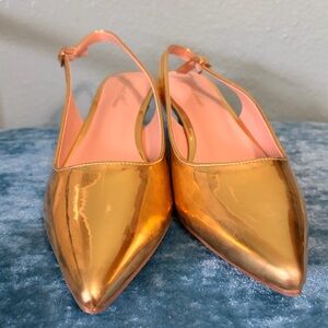 Gold Slingback Heels